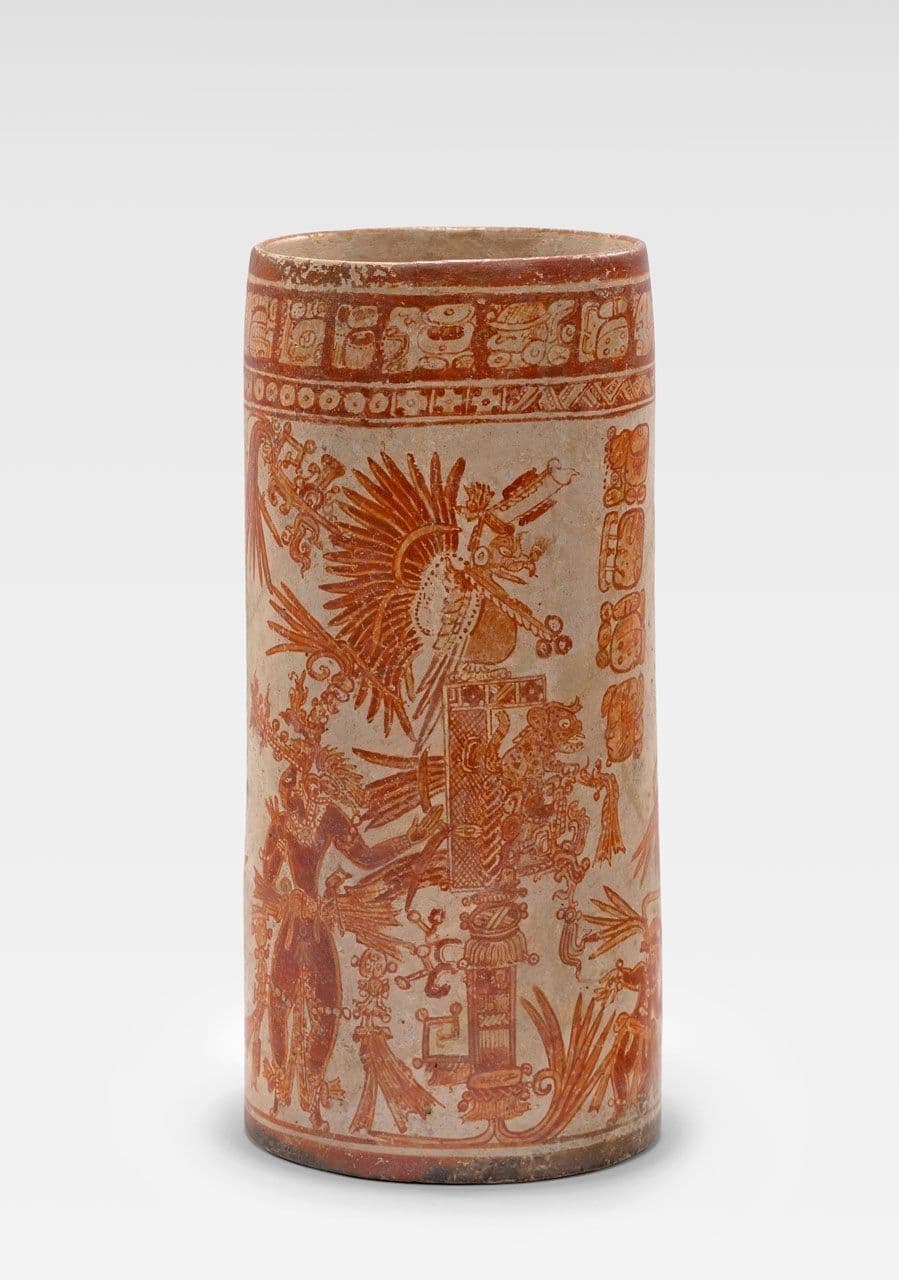 Cylindrical Vase
Maya culture, Naranjo, El Péten, Guatemala (8th–9th centuries)
8th Century,9th Century
2025.36.6 Cylindrical Vase
Maya culture, Naranjo, El Péten, Guatemala (8th–9th centuries)
8th Century,9th Century
2025.36.6