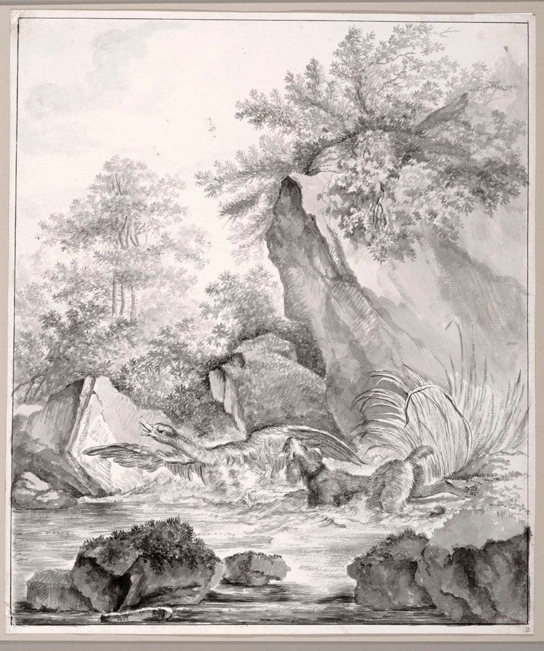 A Hunting Dog Attacking a Goose
Johann Elias Ridinger
18th Century
2020.28.1 A Hunting Dog Attacking a Goose
Johann Elias Ridinger
18th Century
2020.28.1